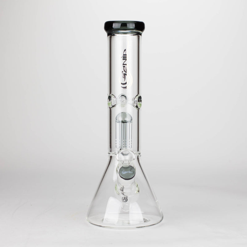 O Genie | 12" Genie-Tree arms color accented glass water bong [NS104]