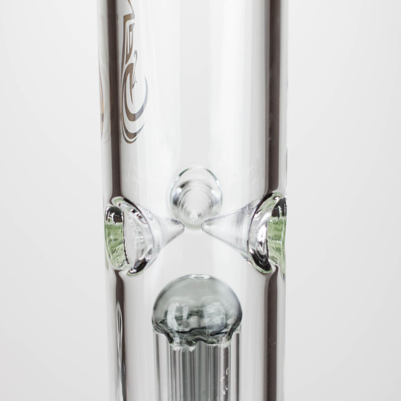 O Genie | 12" Genie-Tree arms color accented glass water bong [NS104]