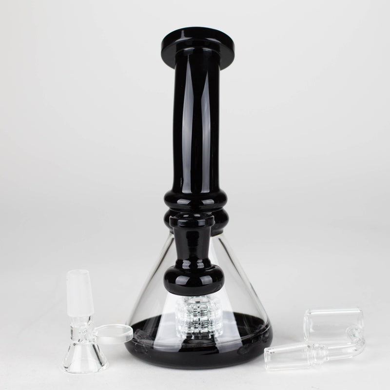 O 7"  2-in-1 Color accented Rig with perc (Banger and Bowl Included)