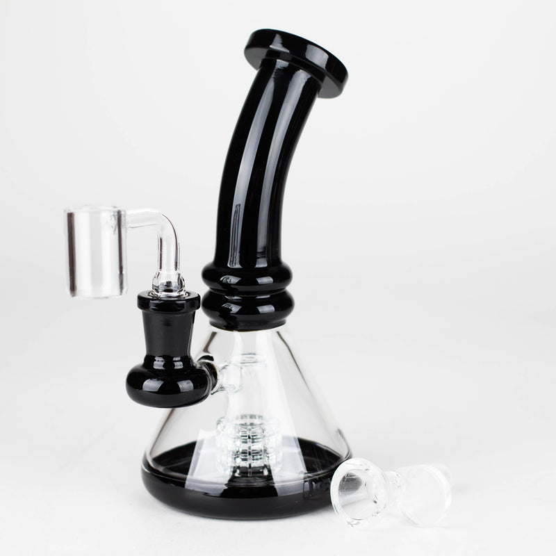 O 7"  2-in-1 Color accented Rig with perc (Banger and Bowl Included)