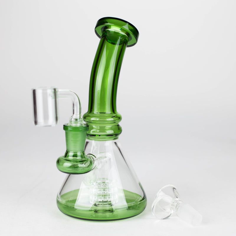 O 7"  2-in-1 Color accented Rig with perc (Banger and Bowl Included)