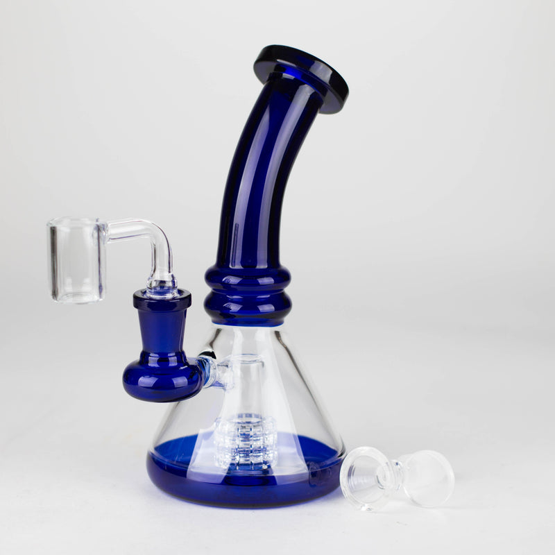 O 7"  2-in-1 Color accented Rig with perc (Banger and Bowl Included)