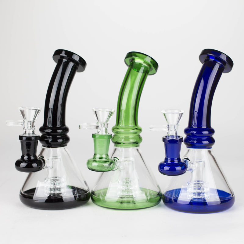 O 7"  2-in-1 Color accented Rig with perc (Banger and Bowl Included)