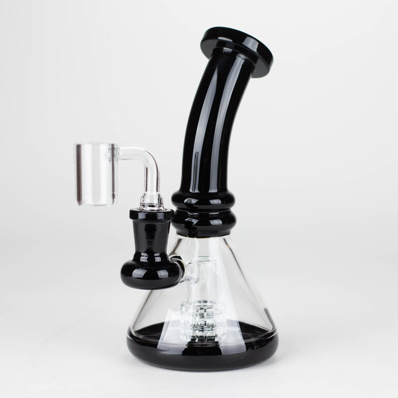 O 7"  2-in-1 Color accented Rig with perc (Banger and Bowl Included)