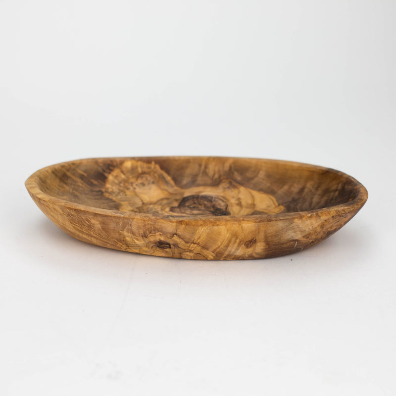 O Olive Wood Oval Rolling Tray/Smoker's Gift