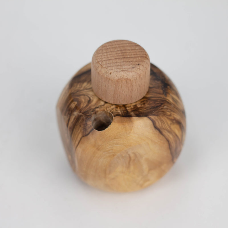 O Olive Wood Apple Dugout/Smoker's Gift