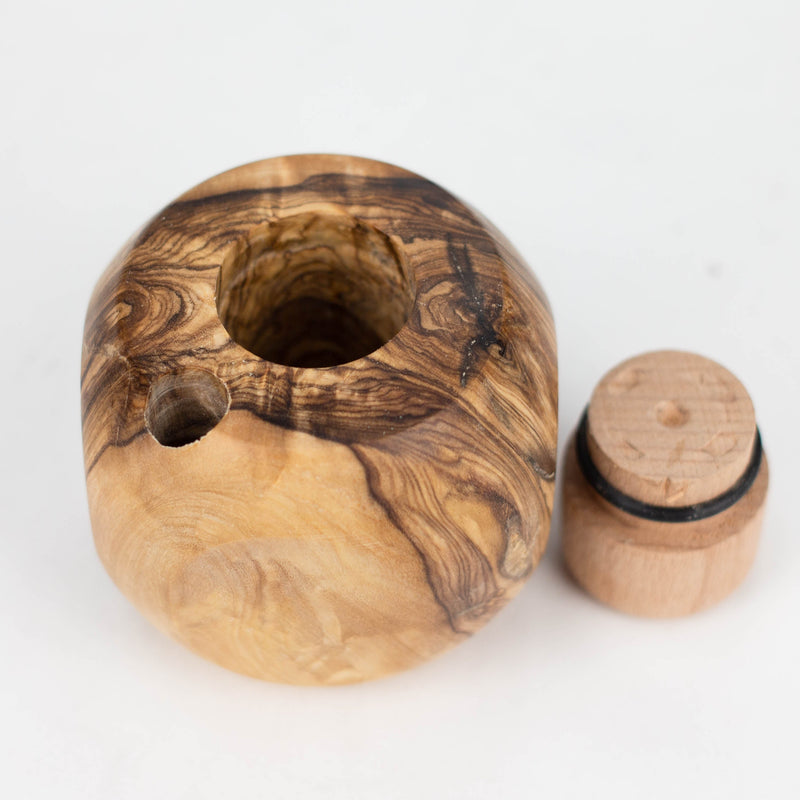 O VOW | Olive Wood Apple Dugout/Smoker's Gift 1