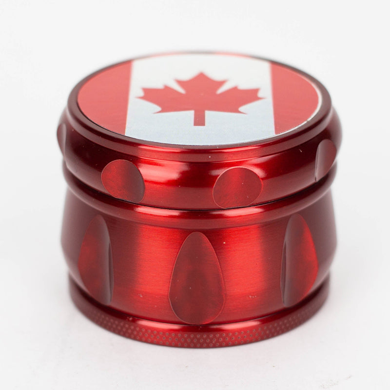 O 2.2" Drum Shape Metal Grinder With Canada Flag 4 Layers Box of 6   [GZ6278]