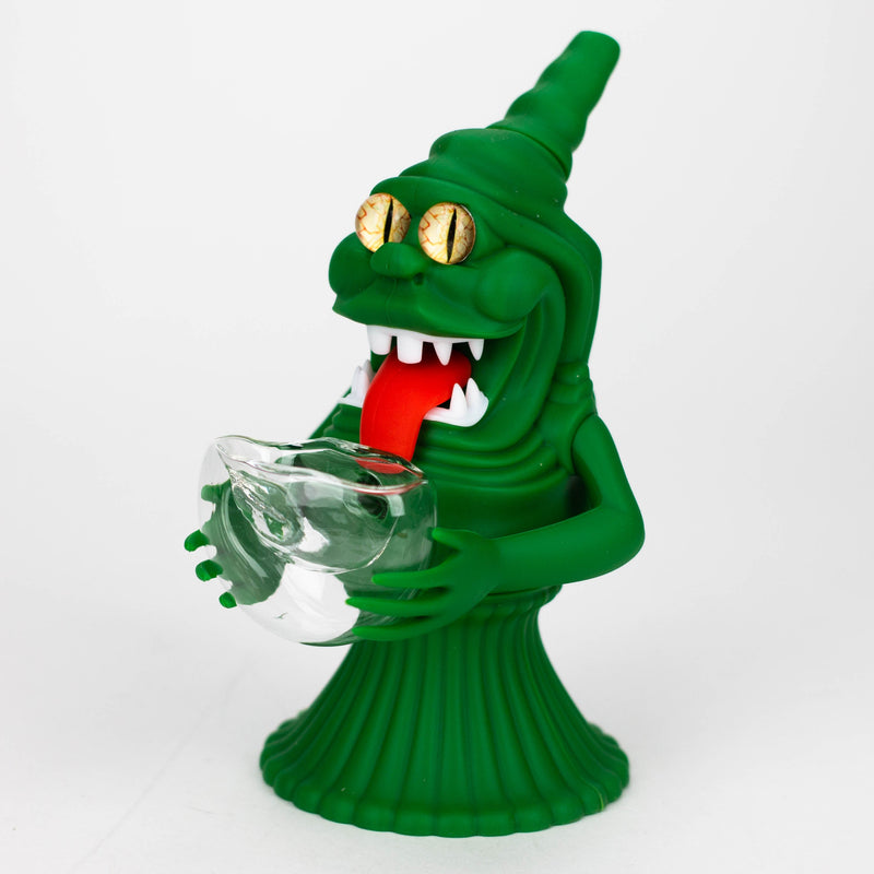 O 6" Green faced monster smoke water pipe Assorted colours[H258]