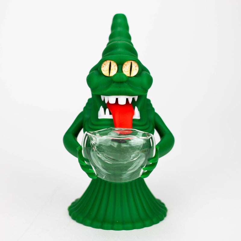 O 6" Green faced monster smoke water pipe Assorted colours[H258]