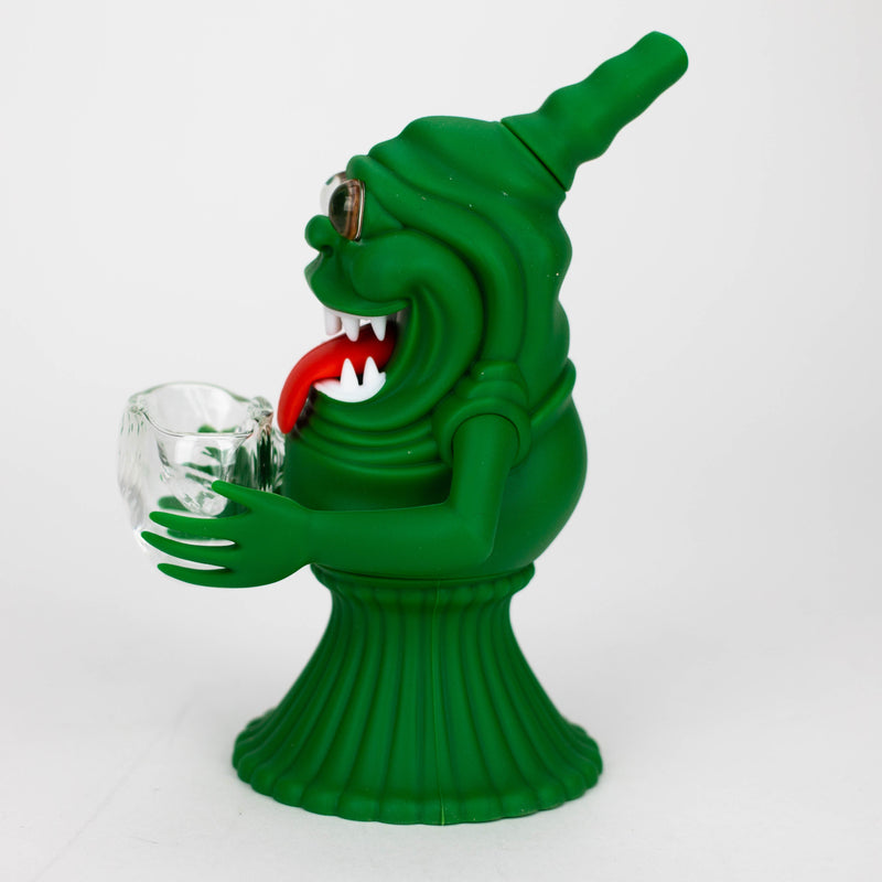 O 6" Green faced monster smoke water pipe Assorted colours[H258]