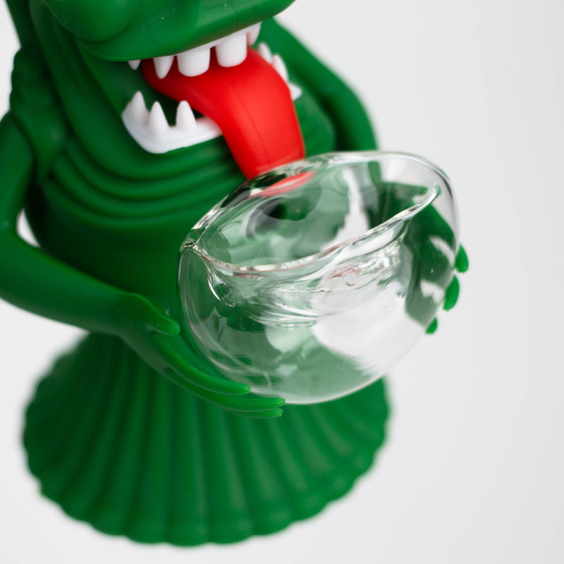 O 6" Green faced monster smoke water pipe Assorted colours[H258]