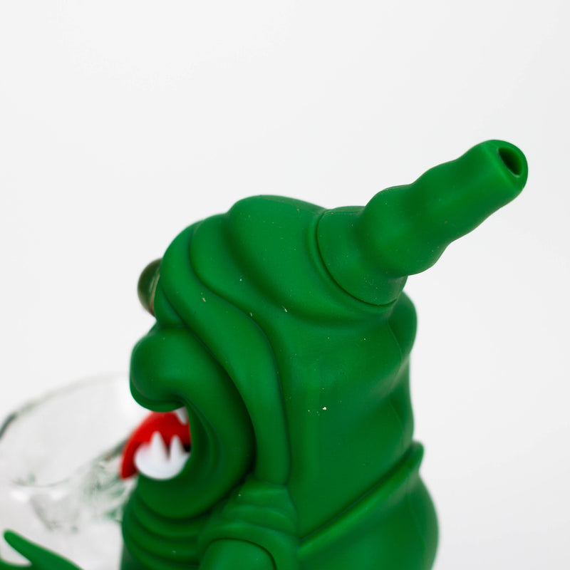 O 6" Green faced monster smoke water pipe Assorted colours[H258]