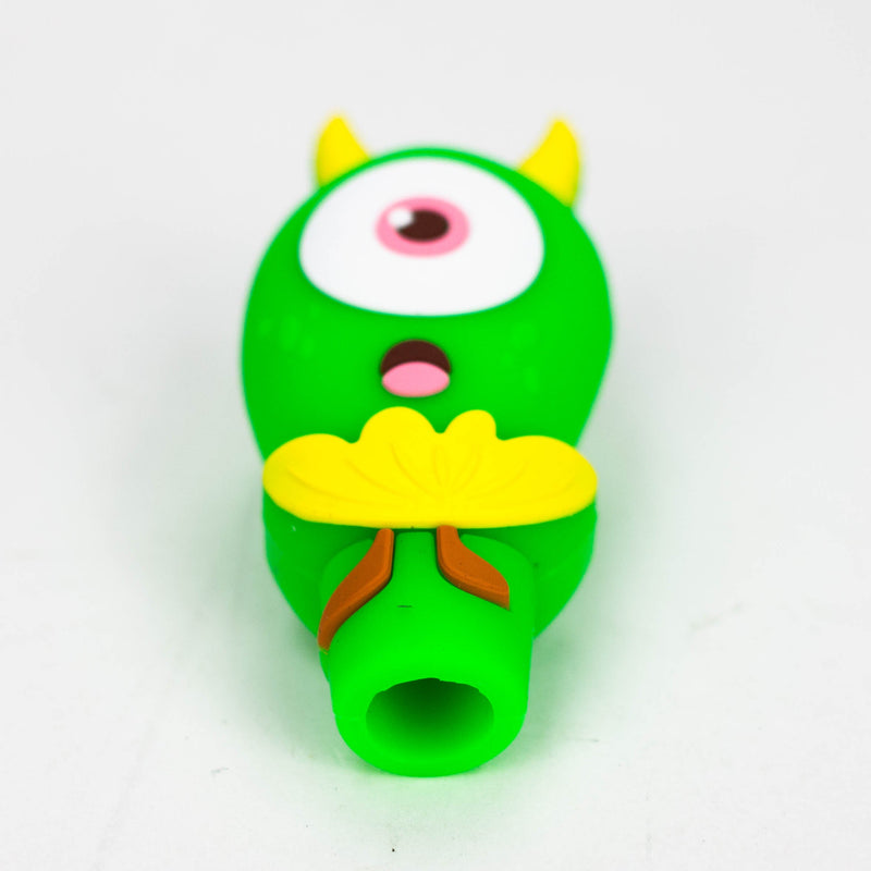 O 3.5" One-Eyed Eggplant Smoking Hand Pipe-Assorted Colours [H326]