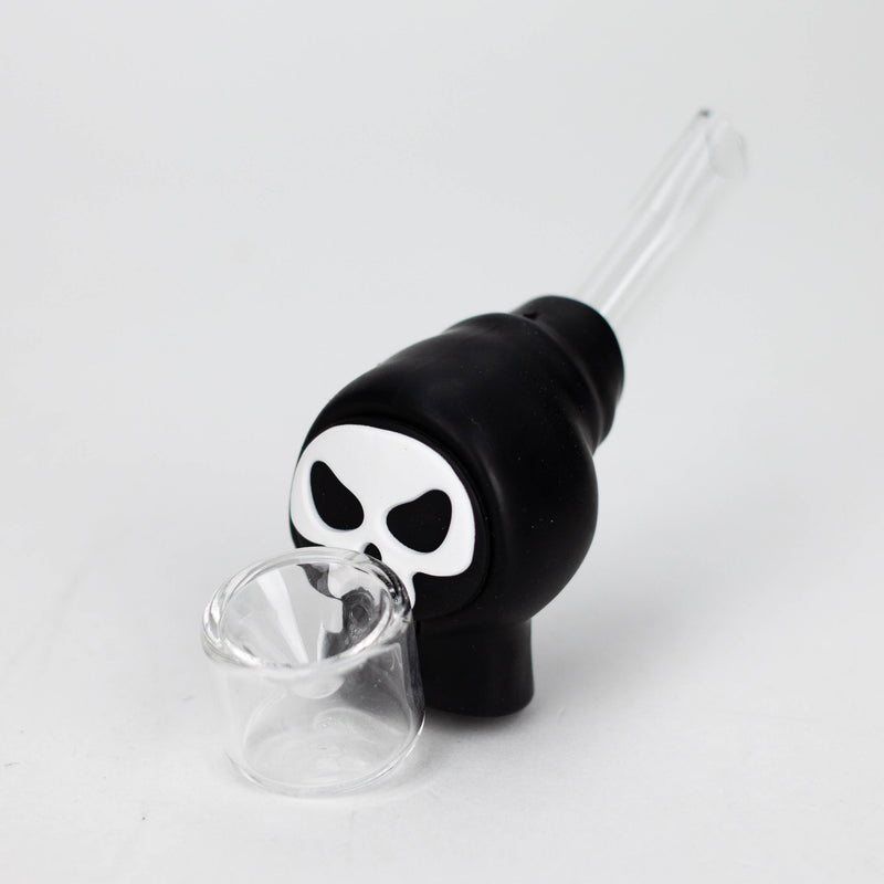 O 4" Skull Cap hand pipe-Assorted Colours [H283]