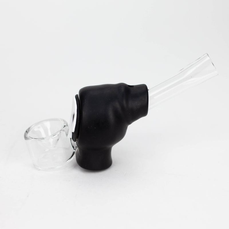 O 4" Skull Cap hand pipe-Assorted Colours [H283]