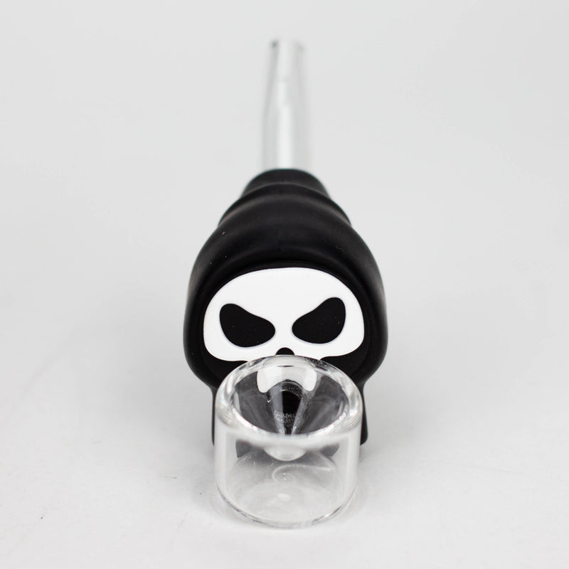 O 4" Skull Cap hand pipe-Assorted Colours [H283]