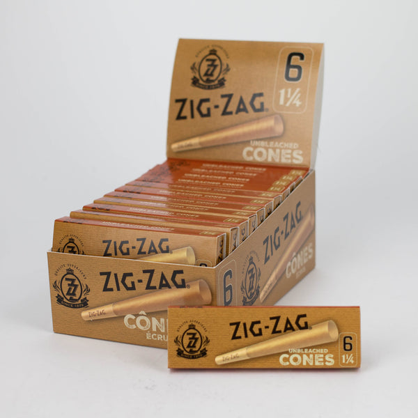 O Pre-Rolled Cones - Zig-Zag Brown 1 1/4 Papers Box of 24