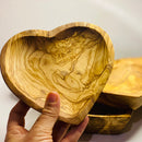 VOW | Olive Wood Heart Rolling Tray/Smoker's Gift Tray Variety Olive Wood