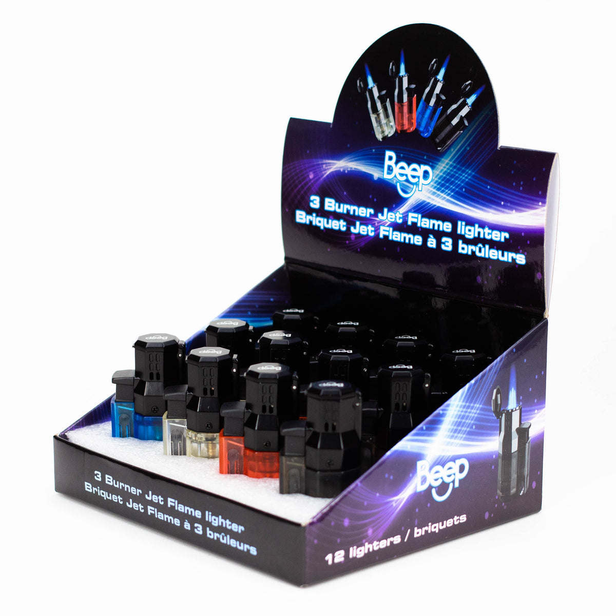 O Beep | Triple Jet flame lighter box of 12 [XLC226]