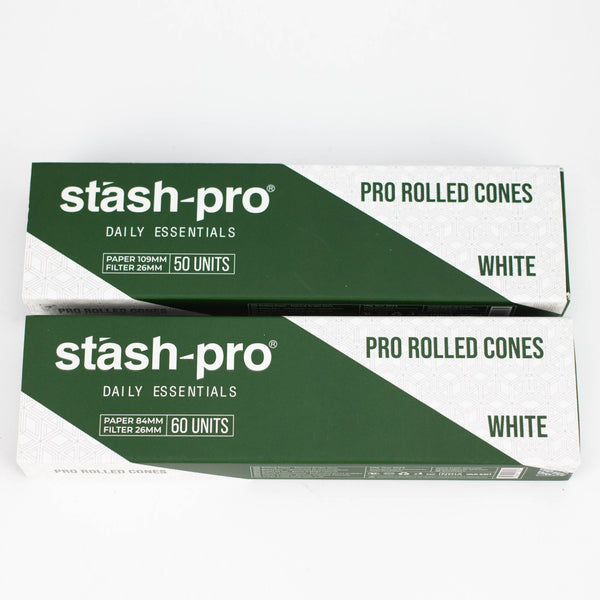O Stash-Pro |  Bleached (White) Pro rolled Cones