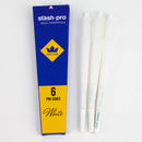 Stash-Pro | Bleached (White) Pro 6 Cones box of 24 Pre-rolled Cone (Display Pack) Stash-Pro
