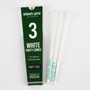 Stash-Pro | Bleached (White) Party Pack 3 Cones box of 24 Pre-rolled Cone (Display Pack) Stash-Pro