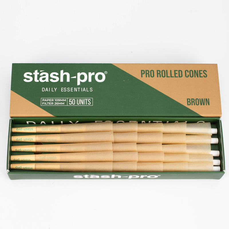 O Stash-Pro |  Unbleached (Brown) Pro rolled Cones