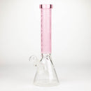 COBRA | 14" sandblasted geometric graphic 7 mm glass bong [YK08] Glass Bong JJ Distribution Pink