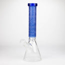 COBRA | 14" sandblasted geometric graphic 7 mm glass bong [YK08] Glass Bong JJ Distribution Blue