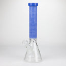 COBRA | 14" sandblasted geometric graphic 7 mm glass bong [YK08] Glass Bong JJ Distribution Jade Blue