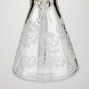 COBRA | 14" sandblasted geometric graphic 7 mm glass bong [YK07] Glass Bong JJ Distribution