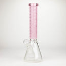 COBRA | 14" sandblasted geometric graphic 7 mm glass bong [YK07] Glass Bong JJ Distribution Pink