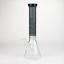 COBRA | 14" sandblasted geometric graphic 7 mm glass bong [YK06] Glass Bong JJ Distribution Black