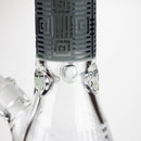 COBRA | 14" sandblasted geometric graphic 7 mm glass bong [YK06] Glass Bong JJ Distribution