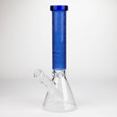 COBRA | 14" sandblasted geometric graphic 7 mm glass bong [YK06] Glass Bong JJ Distribution Blue