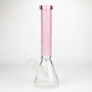 COBRA | 14" sandblasted geometric graphic 7 mm glass bong [YK05] Glass Bong JJ Distribution Pink