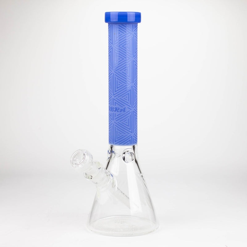 O COBRA | 14" sandblasted geometric graphic 7 mm glass bong [YK05]