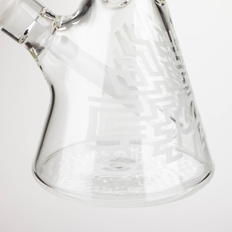 O COBRA | 14" sandblasted geometric graphic 7 mm glass bong [YK04]