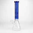COBRA | 14" sandblasted geometric graphic 7 mm glass bong [YY03] Glass Bong JJ Distribution Blue