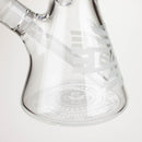 COBRA | 14" sandblasted geometric graphic 7 mm glass bong [YY03] Glass Bong JJ Distribution