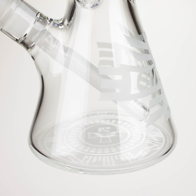 O COBRA | 14" sandblasted geometric graphic 7 mm glass bong [YK03]