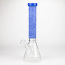 COBRA | 14" sandblasted geometric graphic 7 mm glass bong [YY03] Glass Bong JJ Distribution Jade Blue
