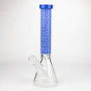 COBRA | 14" sandblasted geometric graphic 7 mm glass bong [YY02] Glass Bong JJ Distribution Jade Blue