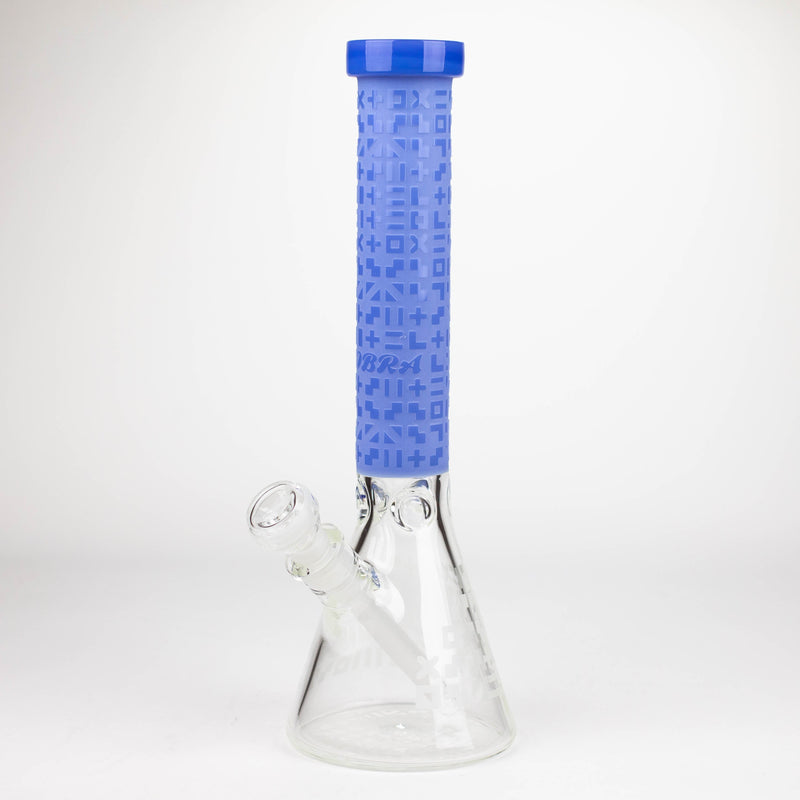 O COBRA | 14" sandblasted geometric graphic 7 mm glass bong [YK02]