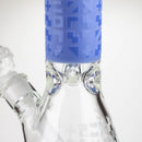 COBRA | 14" sandblasted geometric graphic 7 mm glass bong [YY02] Glass Bong JJ Distribution