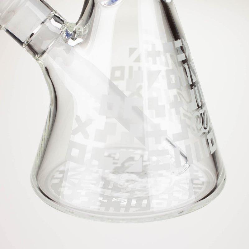 O COBRA | 14" sandblasted geometric graphic 7 mm glass bong [YK02]