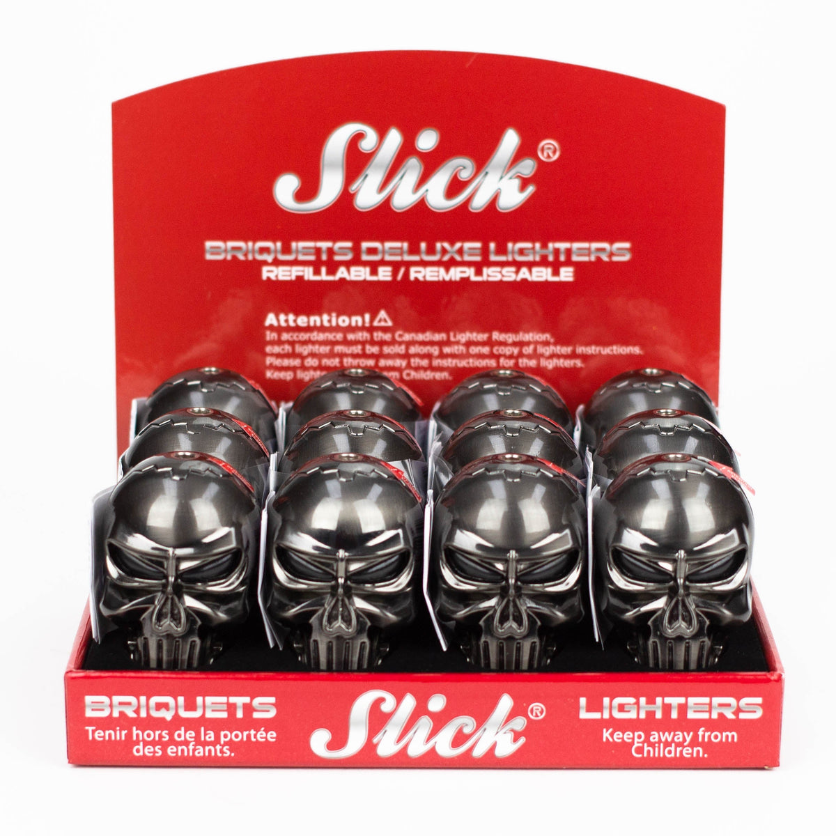O Slick® | Deluxe Skull Torch Lighter with Built-in Light [YYG-819]