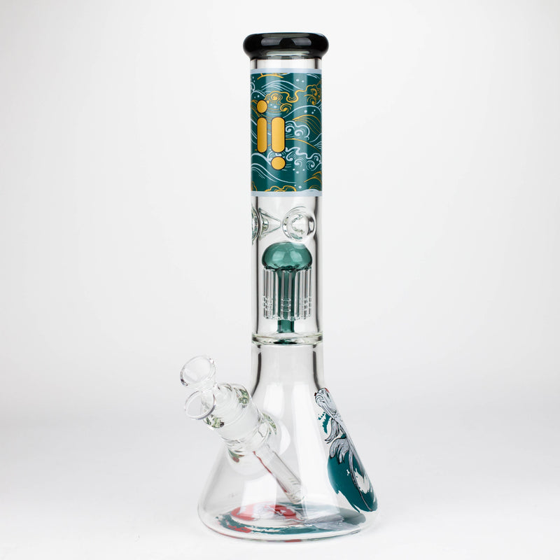 O Infyniti | Untamed 14" 7 mm classic beaker water bong - Koi Fish [GP2021]