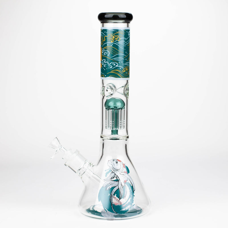 O Infyniti | Untamed 14" 7 mm classic beaker water bong - Koi Fish [GP2021]